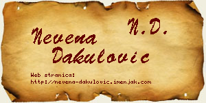 Nevena Dakulović vizit kartica